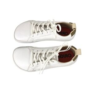 ORIGO Shoes Women's White Leather Lace Up Sneakers Barefoot Size 6